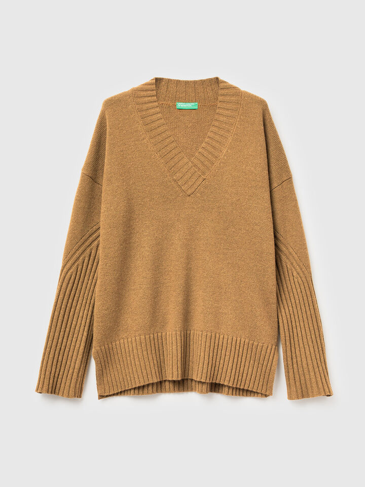 V NECK SWEATER L/S Women image number 5